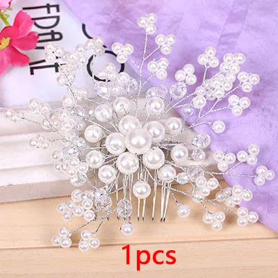 1PCS Style 18 Цветок кристалл заколки для волос популярный свадебный ободок с жемчужинами Стразы шпильки для прически невесты заколки для волос аксессуары для волос для женщин - Цвет: 1PCS Style 18