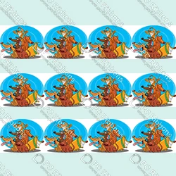 cartoon ribbon 1 Custom cartoon cute hound printed grosgrain ribbon fold over elastic printing ribbons DIY hair accessories band 50 yards - Цвет: cartoon ribbon 1