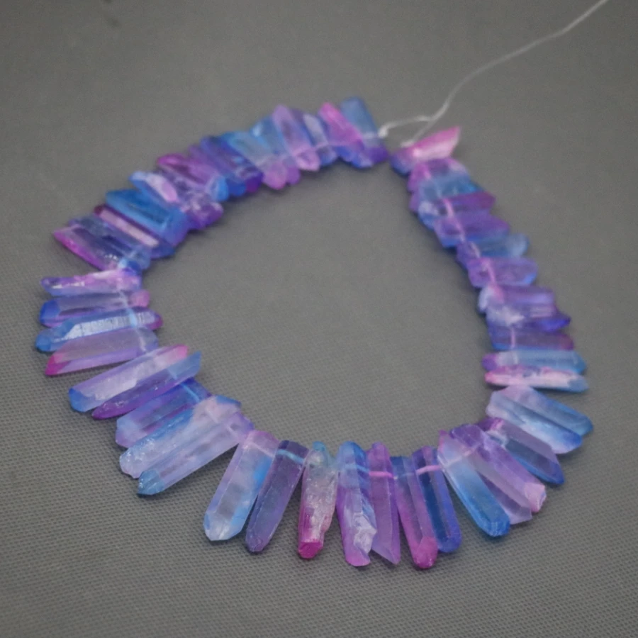 (KINDGEMS) НЕОБРАБОТАННАЯ голубая градиентная рампа искусственные бусины точечная