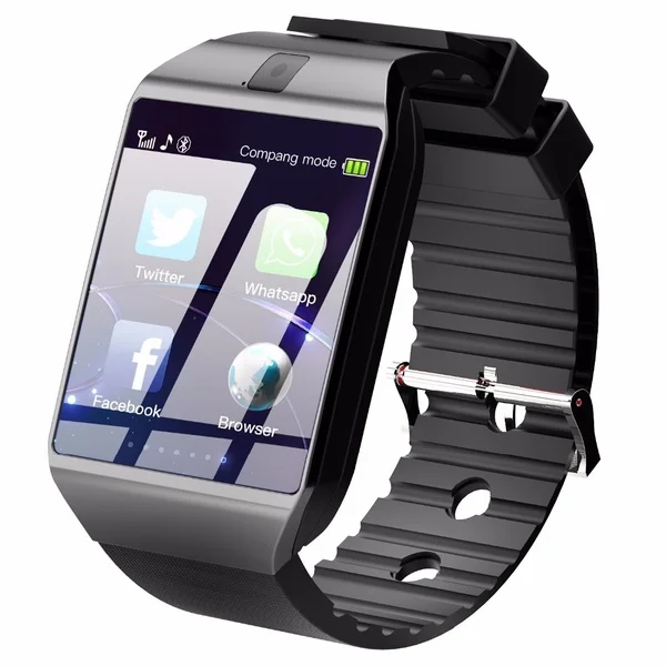 Black Black Умные часы DZ09 с функцией телефонного звонка, Bluetooth, телефон с камерой, Sim, tf-карта, Android, умные часы, браслет, часы для Android, смартфон - Цвет: Black Black