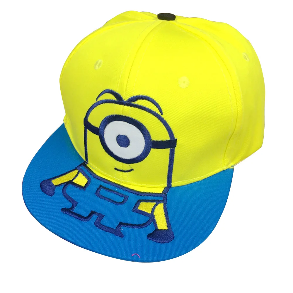 Новинка, новые кепки с рисунком миньонов, регулируемая детская шапка для мальчиков и девочек, бейсболки с вышивкой, шляпа для костюмированной вечеринки в стиле хип-хоп