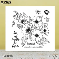 azsg youth flower language clear stamps cutting dies set for diy scrapbookingphoto album decorative craft
