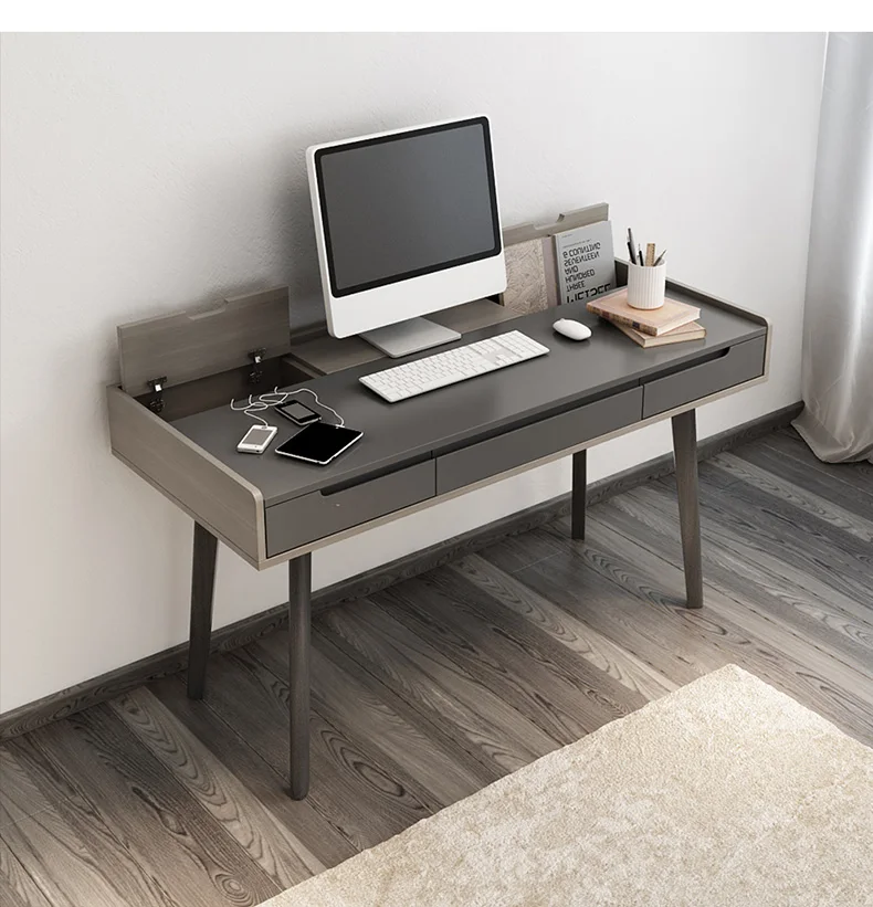 PC Desk office Computer Desk table with Multi-shelf bookcase Multifunction household Study desk fashion Laptop table furniture