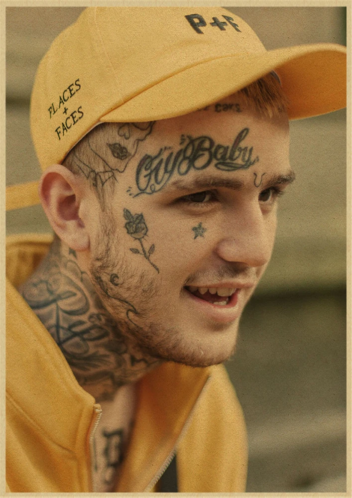 Рэпер Lil Peep плакат крафт-бумага наклейки на стену ВИНТАЖНЫЙ ПЛАКАТ качество для гостиной домашний декор