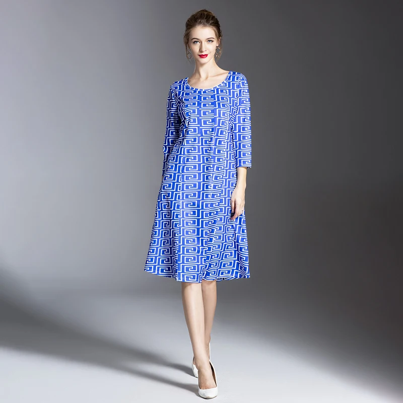 Women Loose Print Dress Boho Style Floral Beach Tunic Sundress Midi Party Dresses Vestidos Plus Size 3XL | Женская одежда