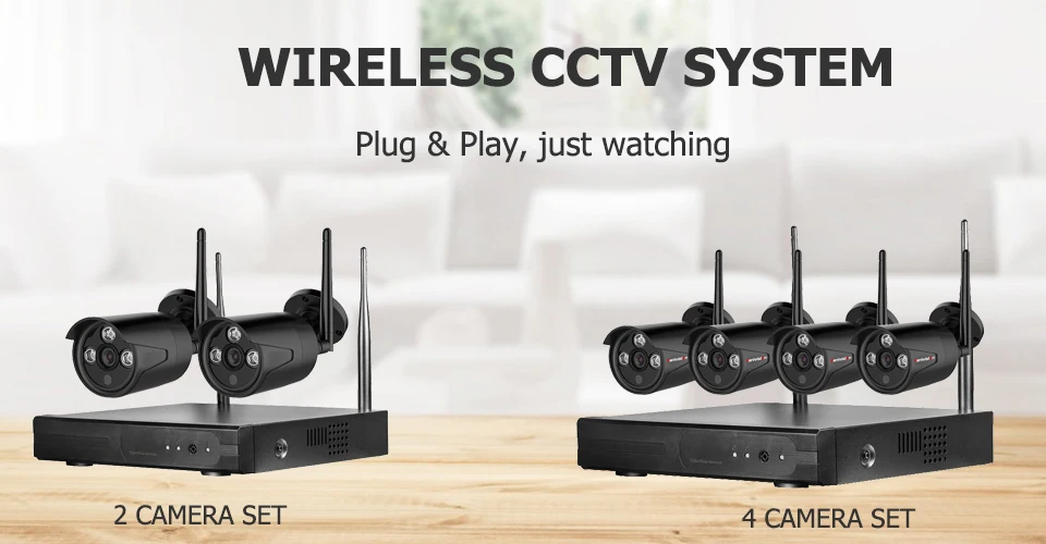 Yanivision CCTV система безопасности камеры Беспроводной NVR комплект 720 P 4CH домашний wifi видео наблюдение Открытый комплект ip-камер водонепроницаемый