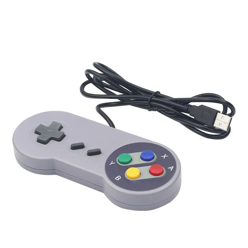 1pcs Gray Gamepad Игровой джойстик с USB управлением для nintendo SNES Gamestick для Windows PC для MAC компьютерный джойстик - Цвет: 1pcs Gray Gamepad