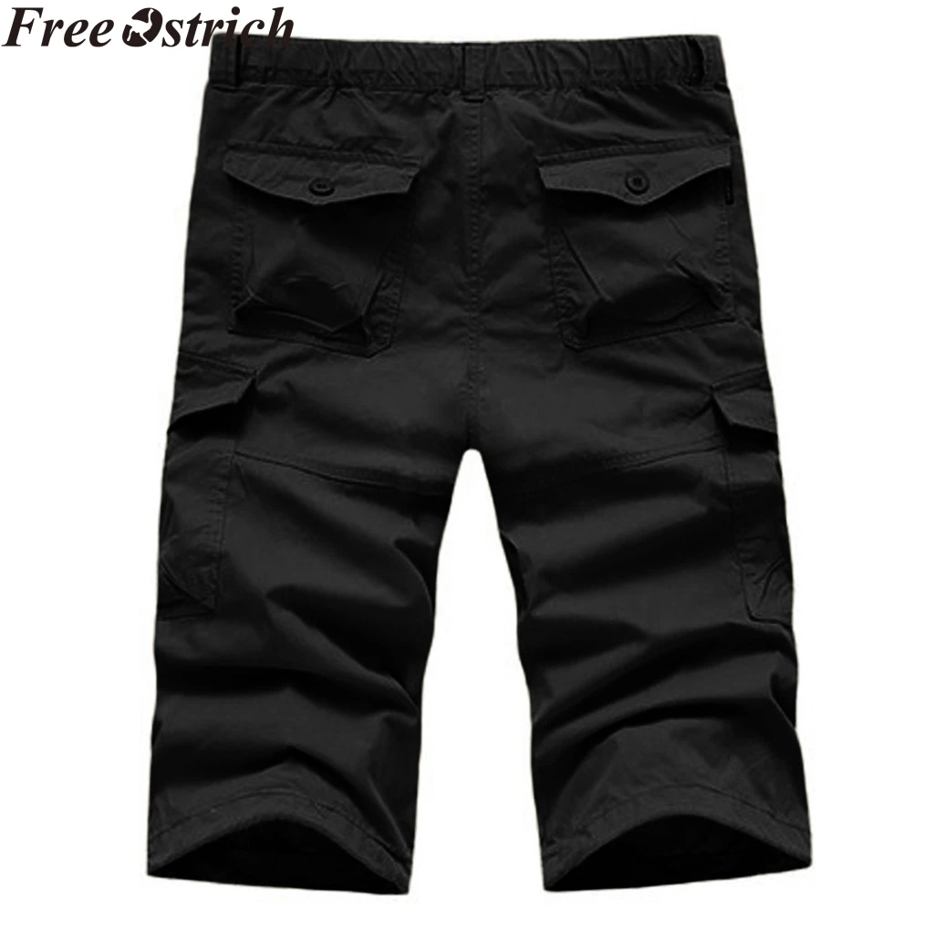 Летние мужские свободные карго шорты для бега быстросохнущие боковые карманы