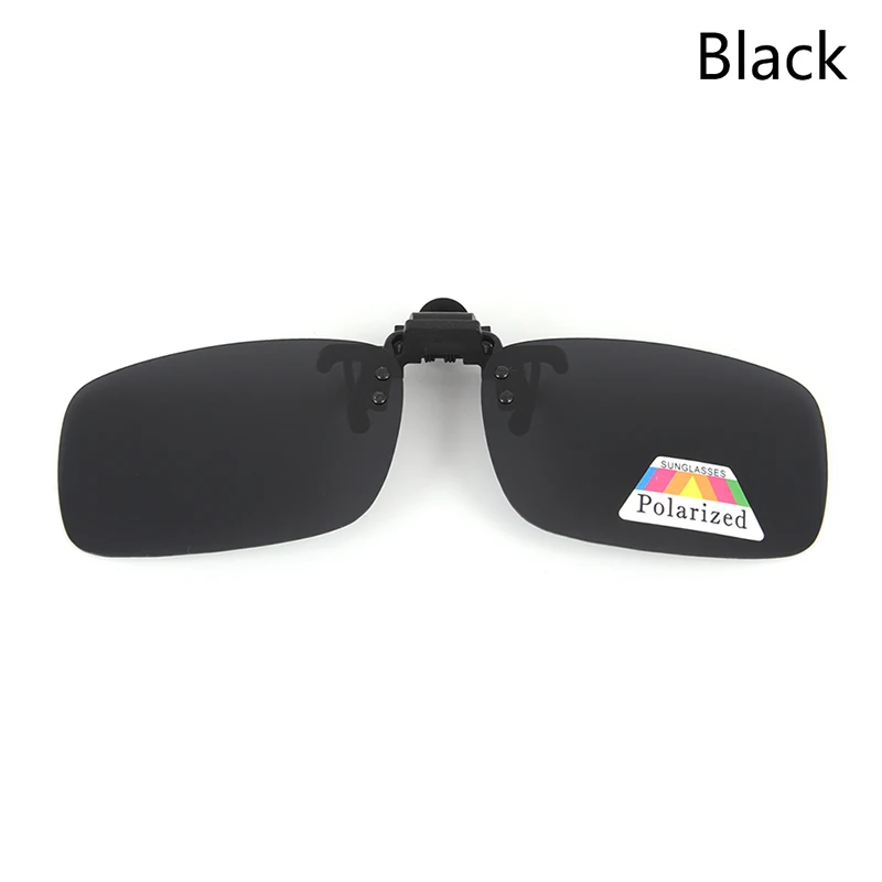 black 1 шт. Новые солнцезащитные очки Поляризованные клип для близорукости короткий прицел для мужчин и женщин вождения - Цвет: black