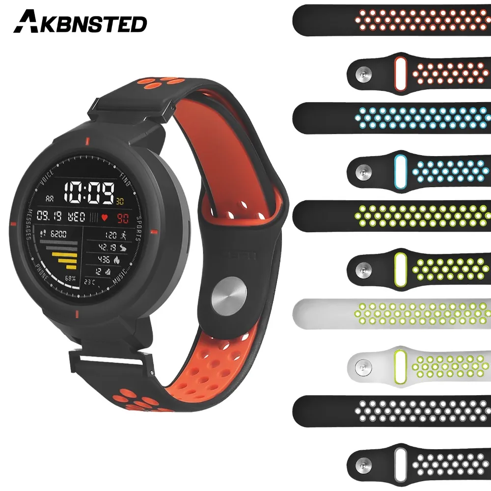 AKBNSTED мягкий силиконовый запасной браслет ремешок для Huami Amazfit Verge спортивные наручные часы аксессуары для Amazfit Verge