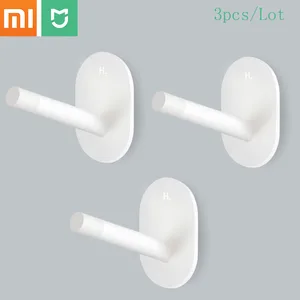 Многофункциональные крючки xiaomi Mihome 3 шт.компл., прочные настенные крючки для ванной, спальни, кухни, швабры, максимальная нагрузка 3 кг, импортный клей 3M