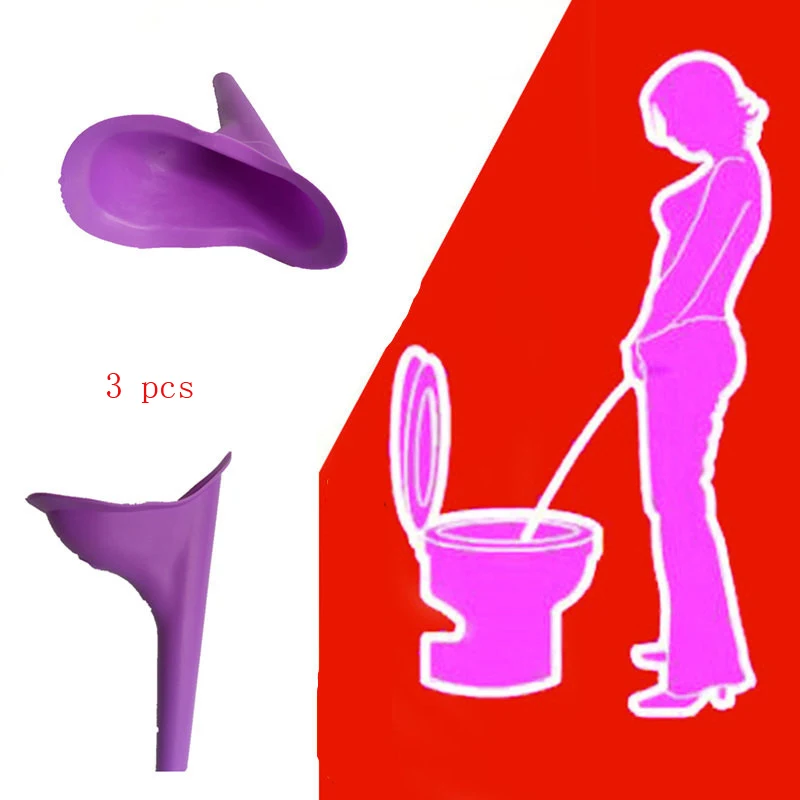 purple 3 шт. портативный женский писсуар стоячий писсуар дорожный Топ Urinario Mujer Urinaire femme писсуары устройство для девочек - Цвет: purple