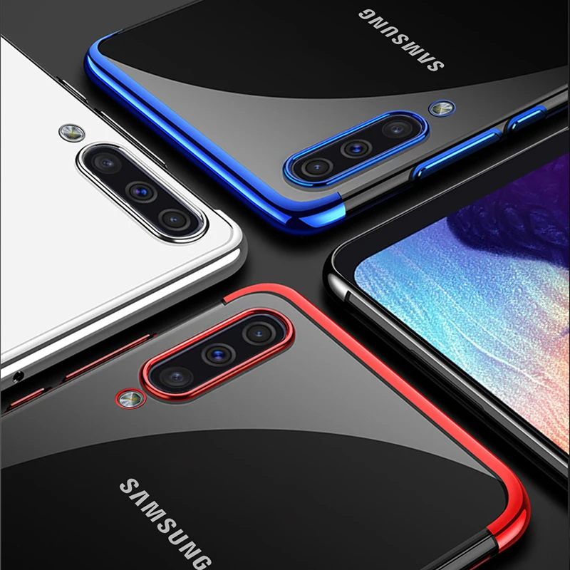 Чехол для Samsung Galaxy A70 прозрачный мягкий чехол из ТПУ с покрытием A50 A 50 70 A705F A40 40