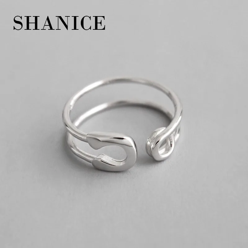 Женское Открытое кольцо SHANICE из стерлингового серебра 925 пробы в форме шпильки на