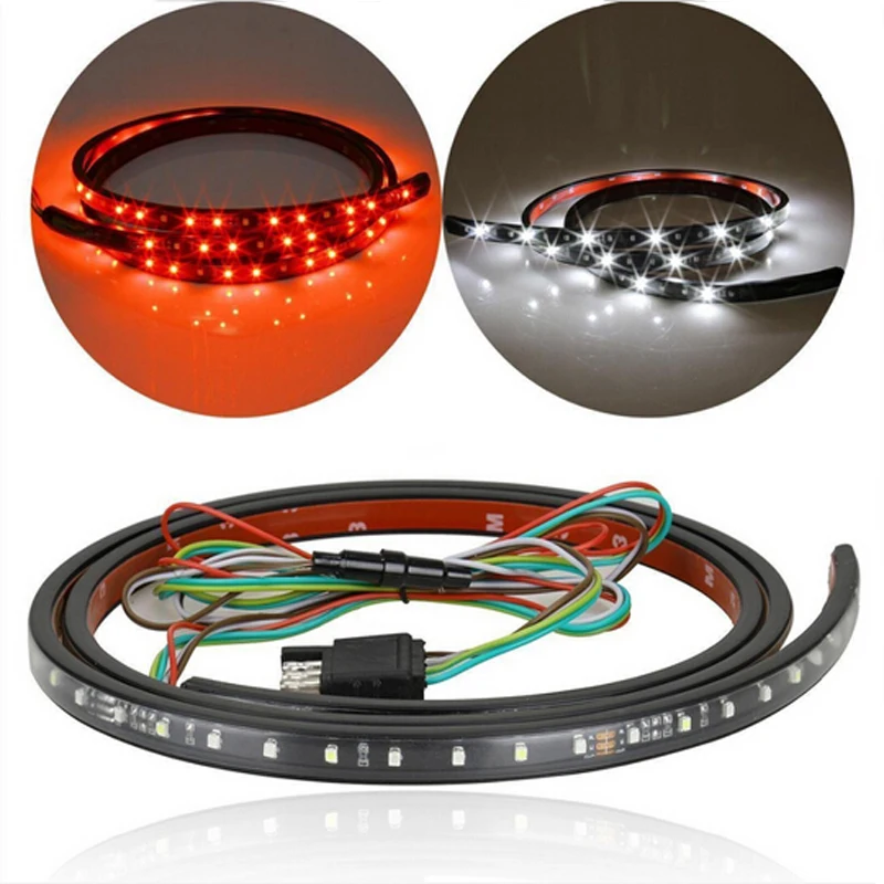 60 &quotгибкий красный/белый задний ворот светодиодные полосы света бар обратного