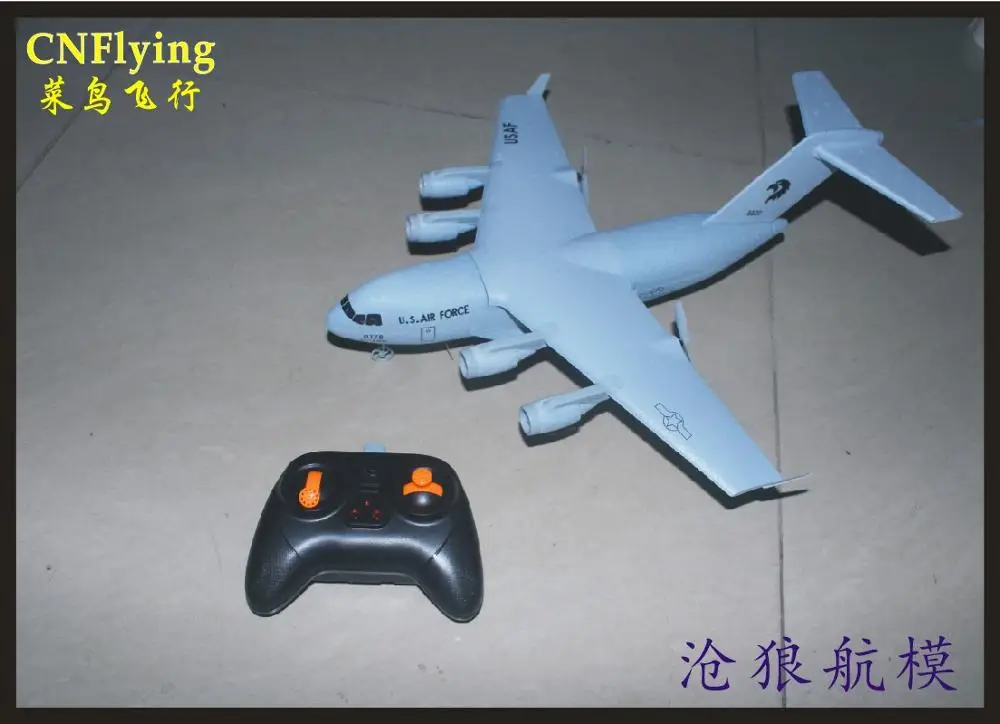 

2CH C-17 c17, транспортное разлетное крыло 373 мм EPP, самолёт DIY RC, игрушечный самолет с матовой осью 2,4 ГГц, гироскоп, стандартный самолёт