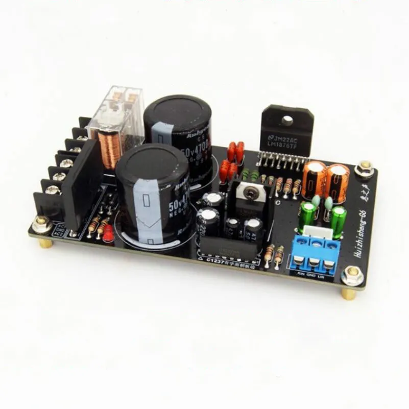 GHXAMP Hifi LM1876 2 0 плата усилителя DIY Наборы 22 W + Вт чистый пост усилитель с UPC1237 защита