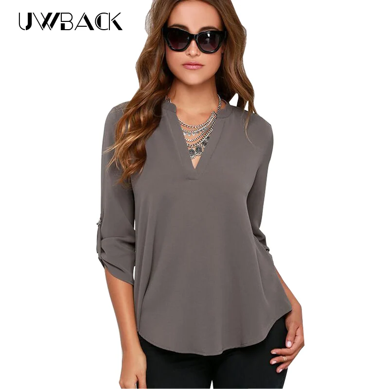S 5XL 2018 Новая мода Blusas Женская Плюс Размер v образным вырезом свободная женская