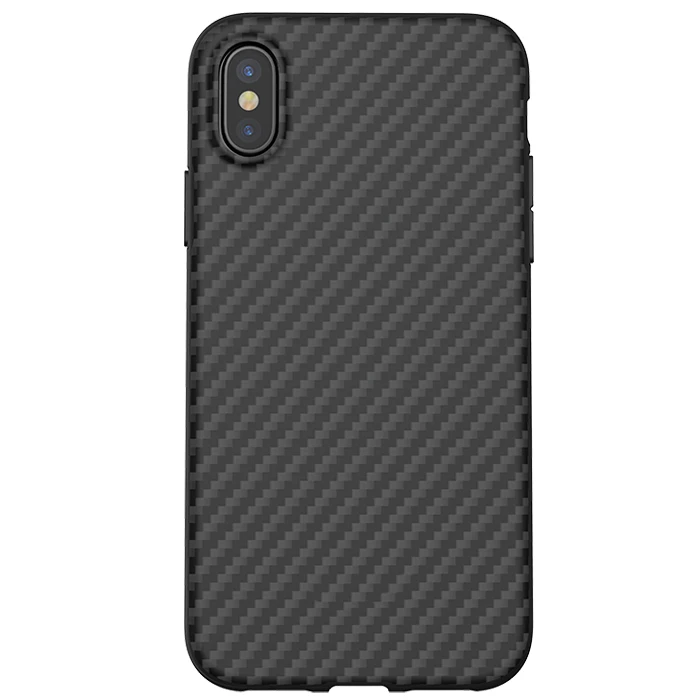 Чехол SiMR из настоящего углеродного волокна для iPhone X 0,7 мм, Роскошный чехол для полной защиты камеры, шестигранный чехол из углеродного волокна