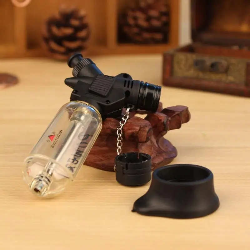 1 шт. ветрозащитная Бутановая фонарь жигалка для сигарет и сигар|Зажигалки| |