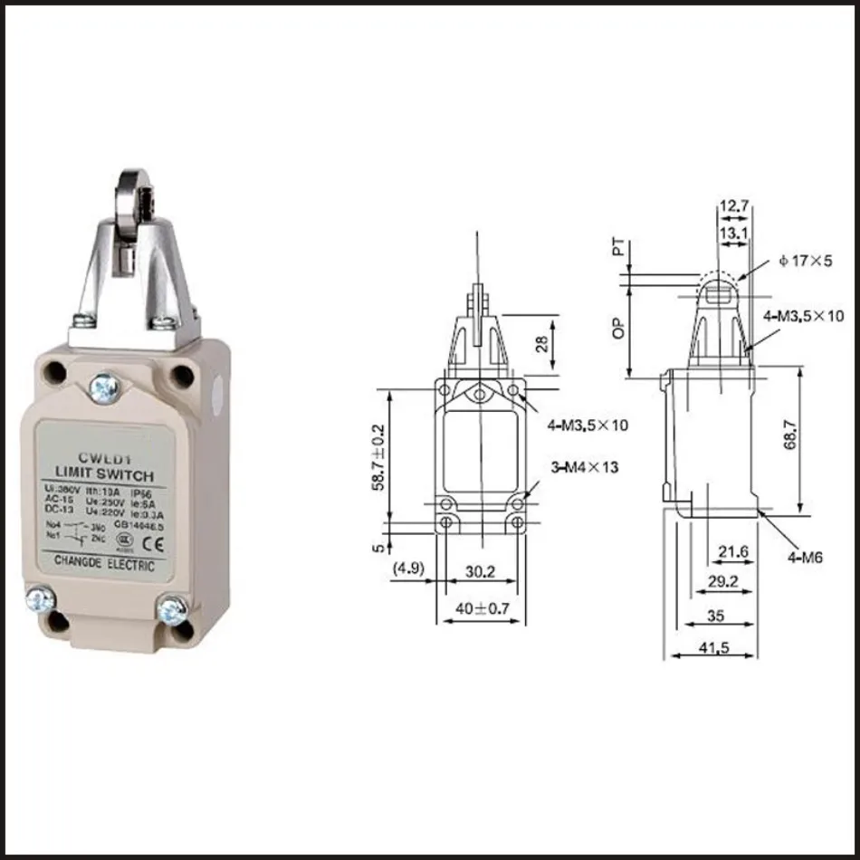 Дорожный концевой выключатель 15 А 380 В Электрический предохранительный ключ