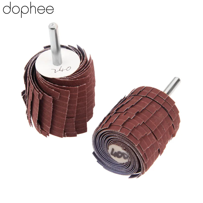 Dopee Dremel Аксессуары 150-400 зернистость шлифовальный Щиток колеса 6 мм хвостовик шлифовальный песочный бумажный затвор колеса для роторного инструмента