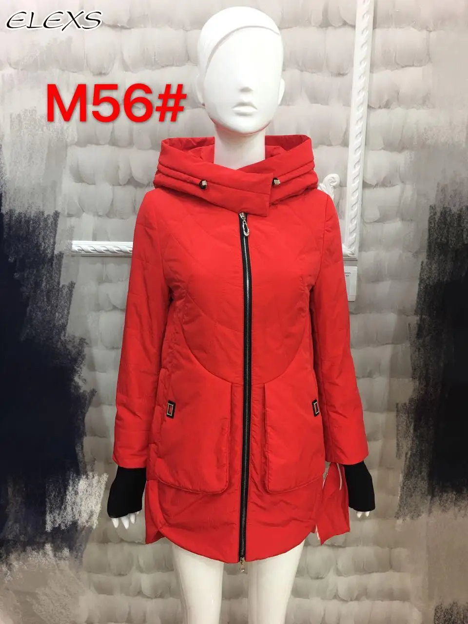 2017 Для женщин Весенние жакеты Пальто и пуховики с капюшоном Мода ветрозащитный S