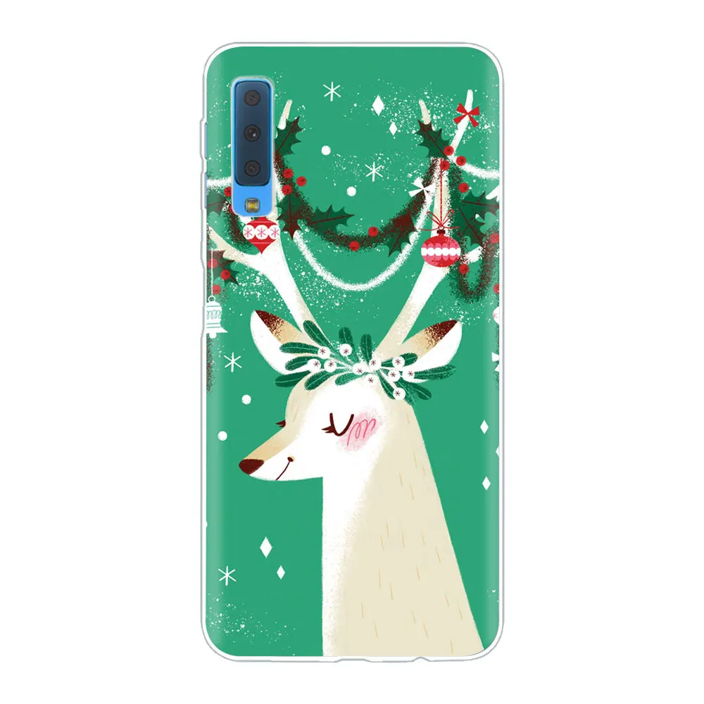 Год Рождество Санта Клаус снеговика и оленя чехол для телефона для samsung S10 S8 S9 плюс A50 A70 A30 S7 M20 S6 A9 ТПУ силиконовый чехол - Цвет: TPU A1546
