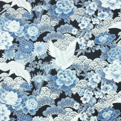 Половина ярд японский мягкий бриз кран с позолотой из набивной ткани