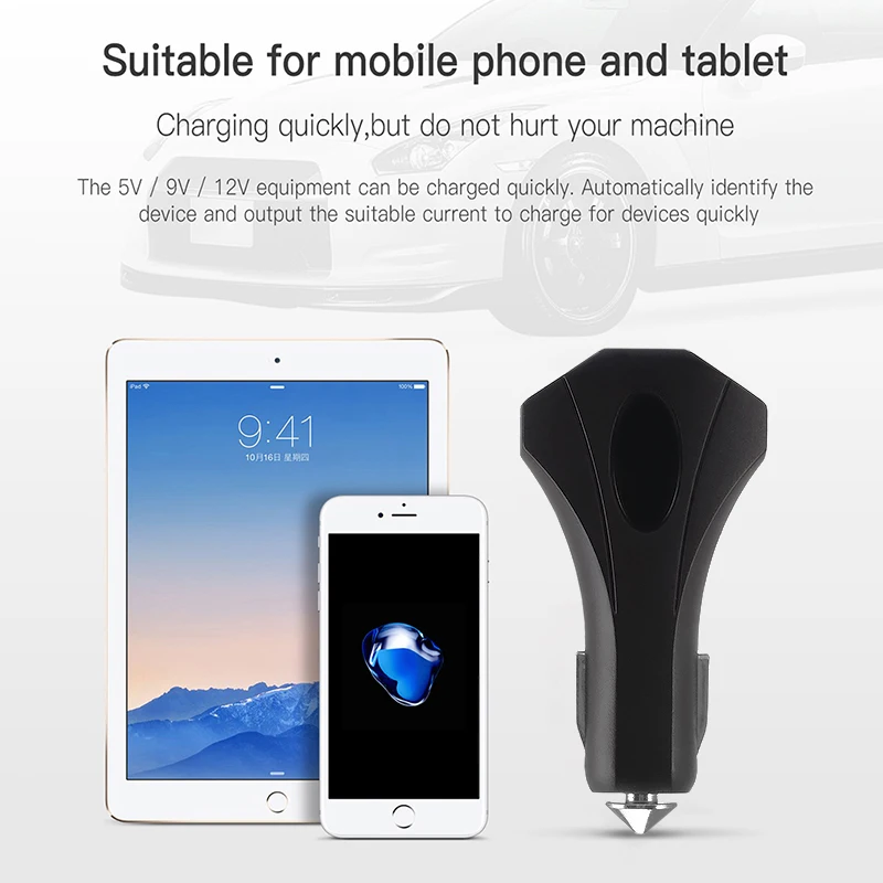 Универсальное USB быстрое зарядное устройство QC3.0 автомобильное для iPhone Micro Type C