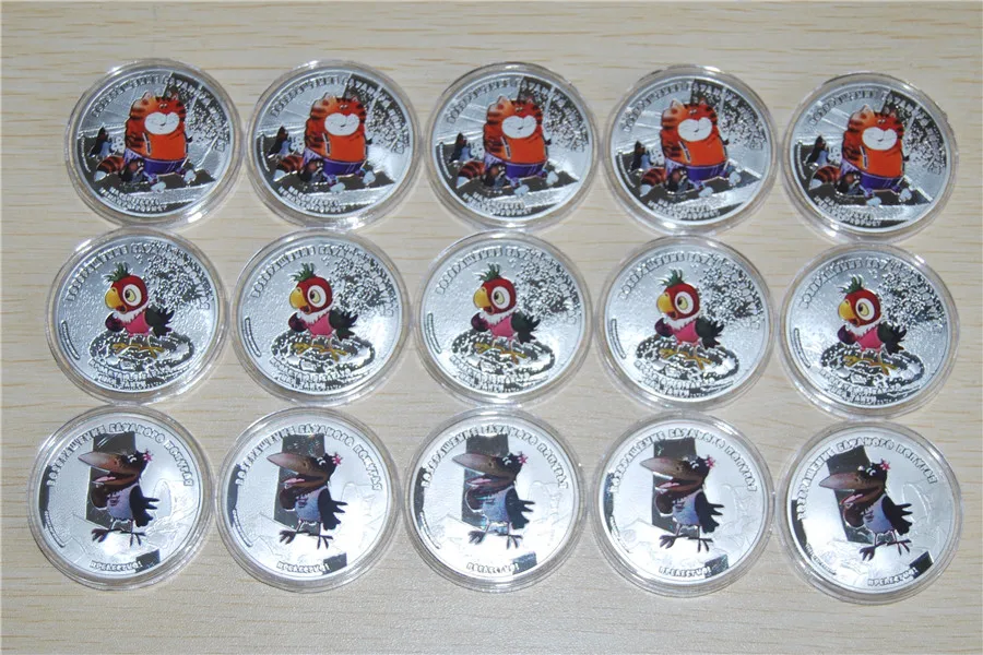 Бесплатная доставка 15 шт./лот Острова Кука 2012 5 $ за возвращение блудного попугая