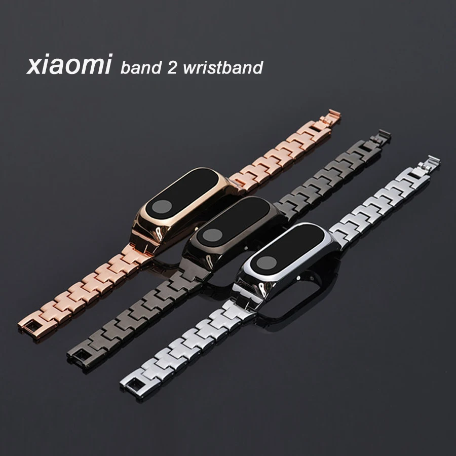 Продвижение Ремешок Металл Для Xiaomi Mi Группа 2 OLED Смарт браслет Miband Браслеты