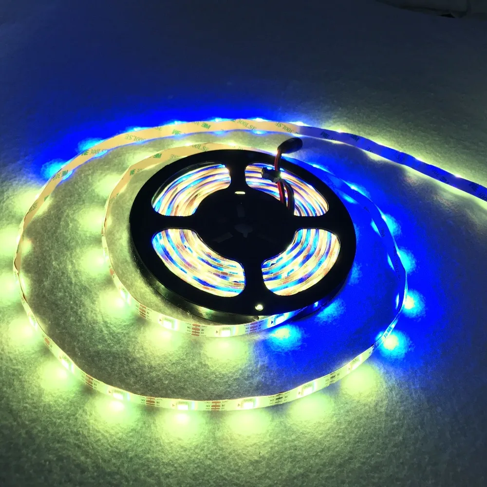 30 светодиодный s/m 5 м WS2815 DC12V прибор приемно-полноцветный RGB 5050 светодиодный полосы; водонепроницаемый в силиконовое покрытие; IP65; белый печатных плат