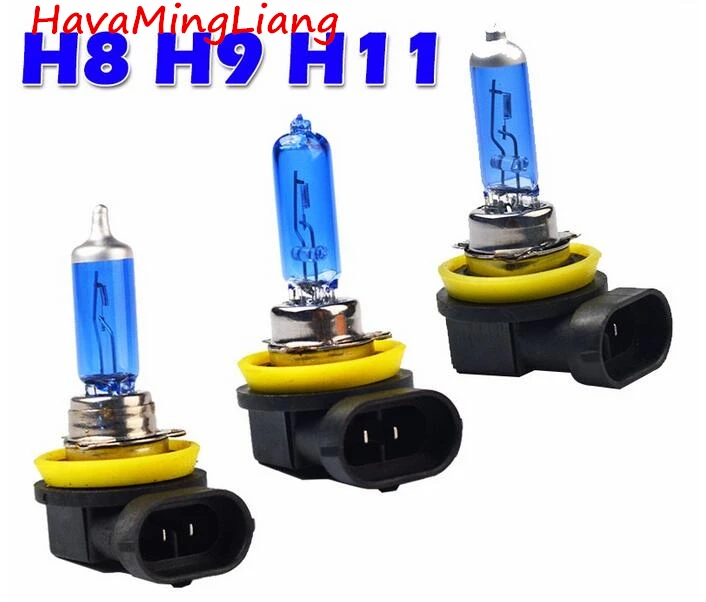 10 шт./лот белая лампа H1 H3 H4 H7 H8 H11 9005 HB3 9006 HB4 880 881 12 В 24 в 55 Вт 100 5000 К индикатор лампы