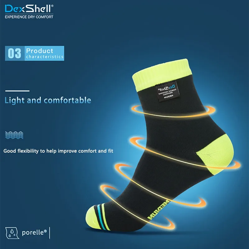 DexShell Coolmax настоящие водонепроницаемые мужские носки для велоспорта