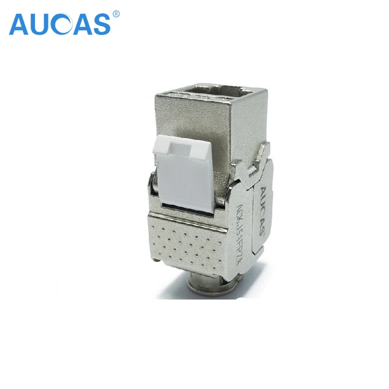 AUCAS 24 шт. Keystone Cat5e RJ45 Экранированный FTP модуль из цинкового сплава модульная вилка