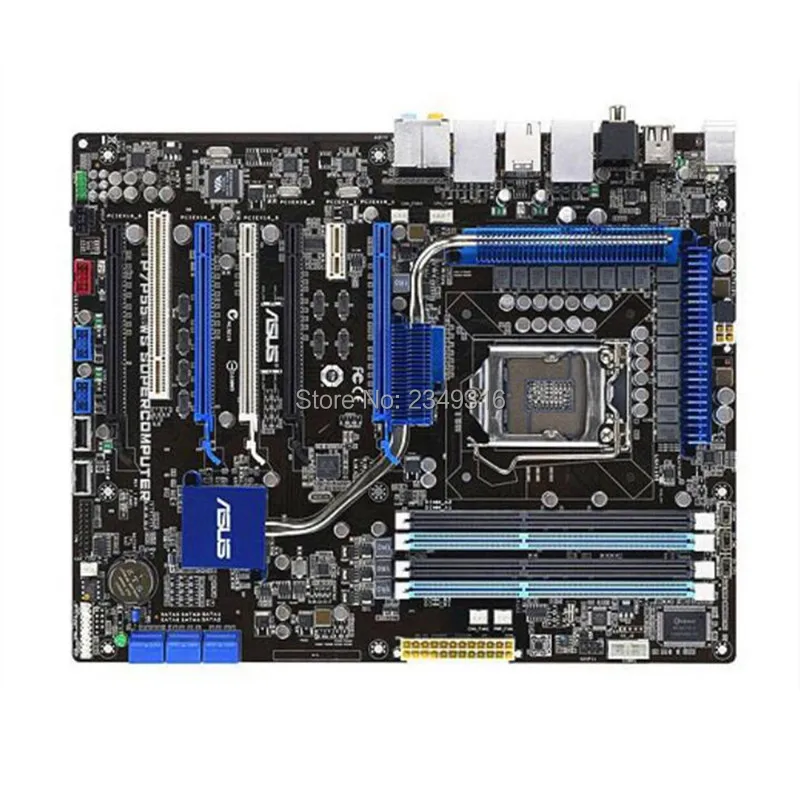 Материнская плата для Asus P7P55 WS материнская настольного компьютера P55 разъем LGA 1156