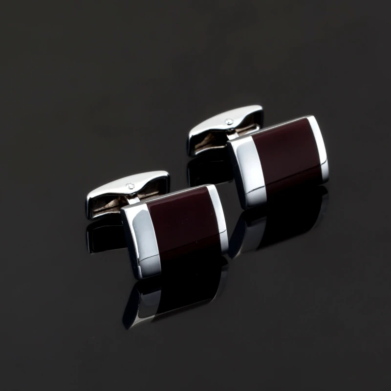 

Luxury Jewelry Enamel cufflinks male French Red shirt cufflinks cufflin French Shirt Men Jewelry Wedding Groom Men Cuff Links