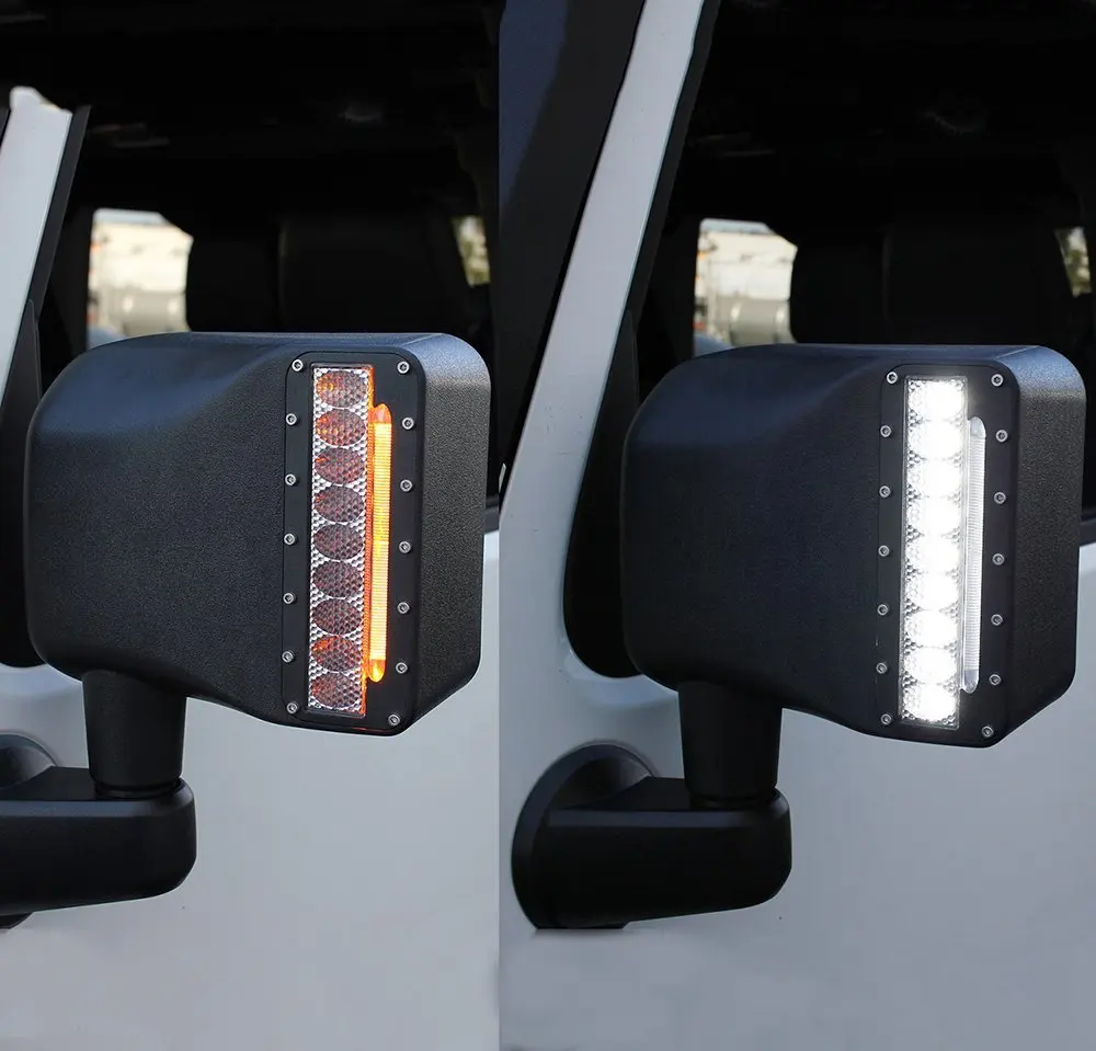 Черная крышка Led зеркало сигнала поворота для J eep Wrangler Янтарный указатель
