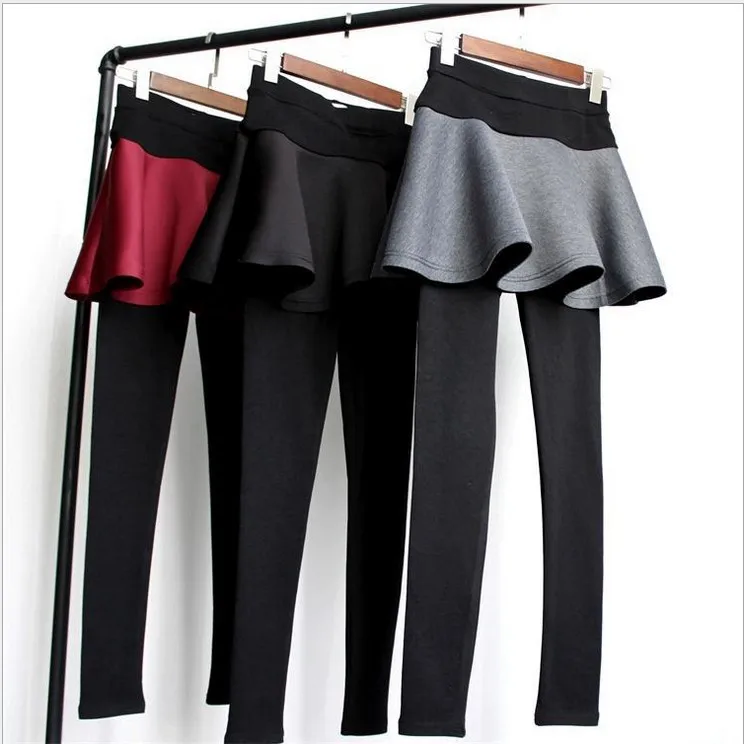 Бесплатная доставка осень и зима новые свободные хлопковые леггинсы с фальш