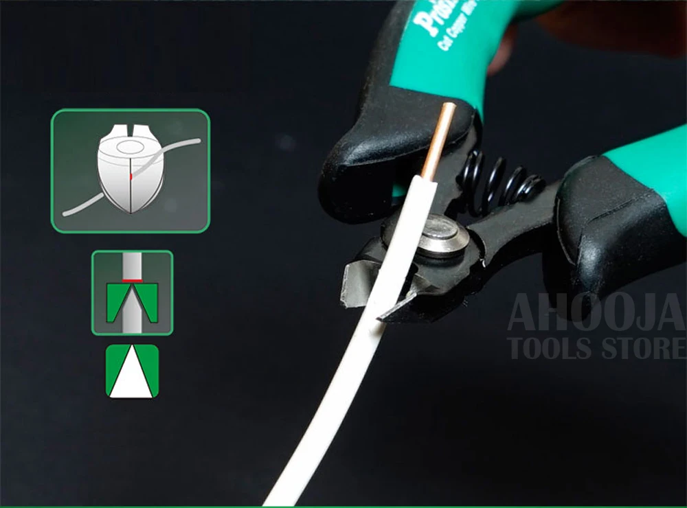 Pro'sKit режущие электрические кусачки для кабеля боковые Ножницы DIY электронные диагональные плоскогубцы бокорезы Кусачки Инструменты для резки проводов