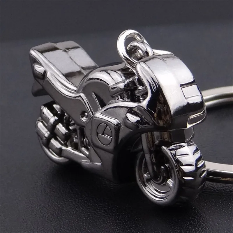 1 PC creative Motorcycle keychain mini stainless 4 colors moto keyring fashion cool lucky gift for men keychains jewelry | Украшения и