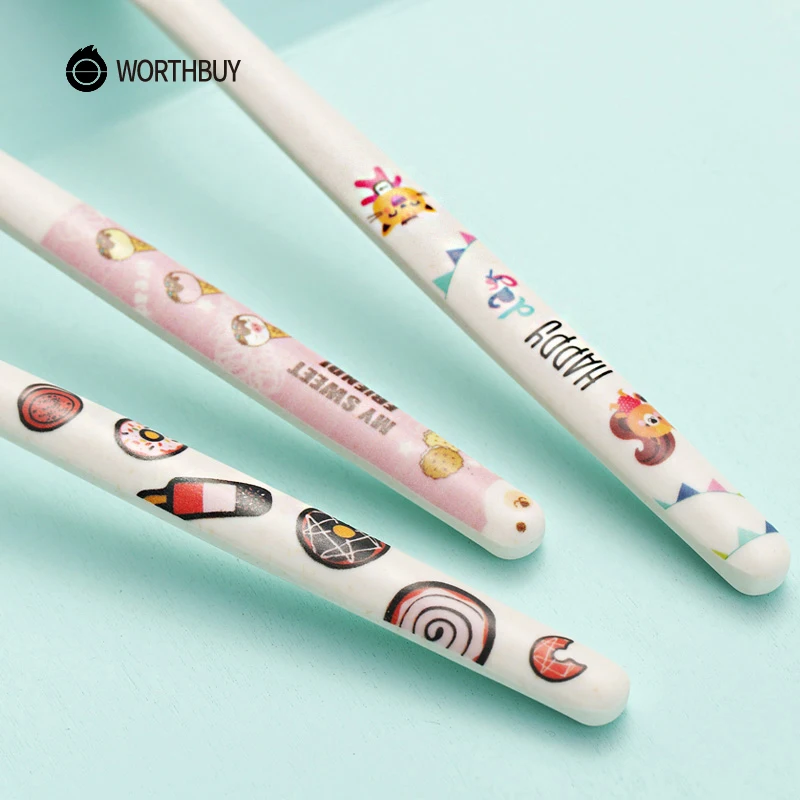 WORTHBUY милая детская бамбуковая кофейная ложка с длинной ручкой десертная чайная