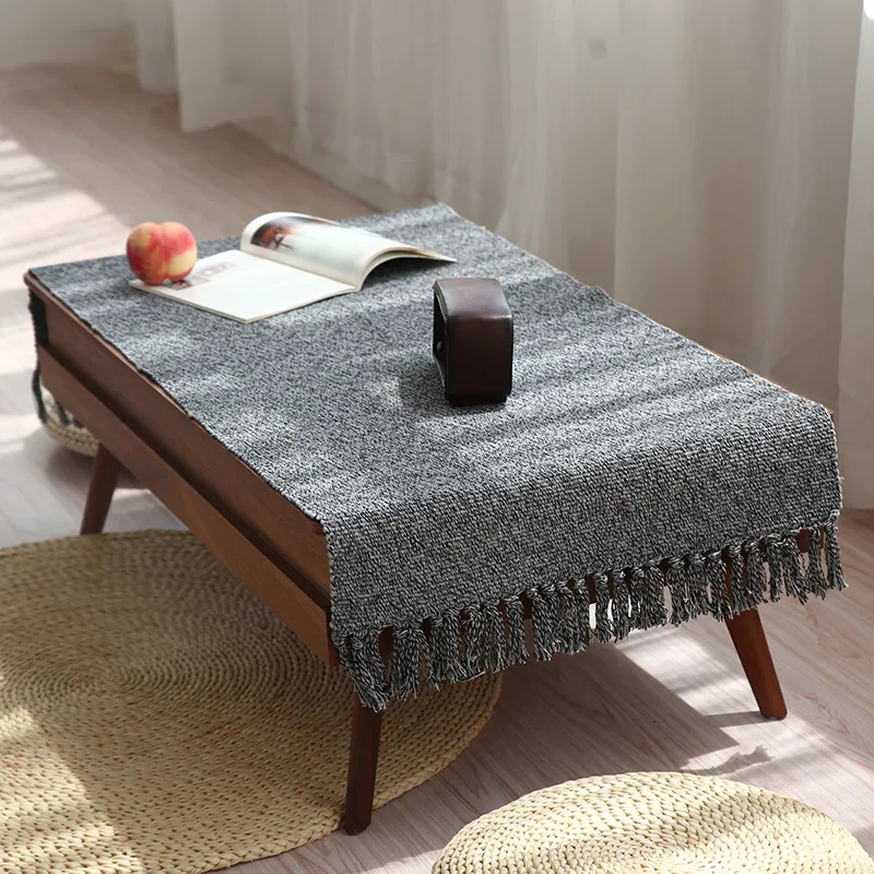 nordic style retro small area rug japanese hand cotton weaving tassels carpet sofa living room runner rug toddler seat mat free global shipping