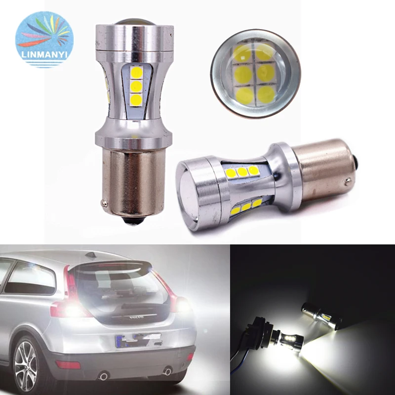 2 шт. PY21W P21W BAU15S BA15S 1156 18W 3030 18SMD супер яркий задний фонарь тормоза свет заднего хода