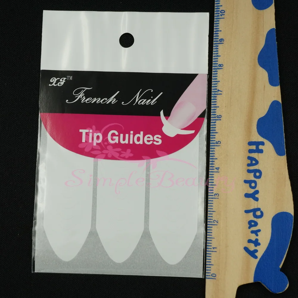 100pcs/lot Smile French Finger Guides Sticker Stencil Salon Nail Art Tips Manicure DIY Design Styling Tools | Красота и здоровье