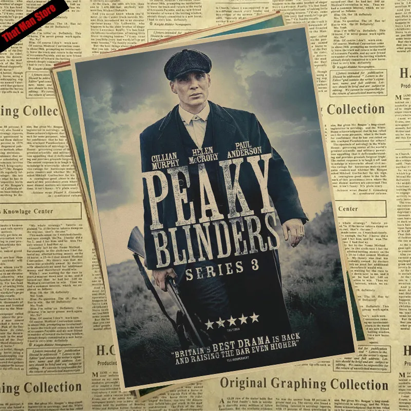 That man Store Peaky blinder фильм крафт-бумага Плакат Бар Кафе Винтаж Высокое качество печать рисунок ядро декоративная живопись