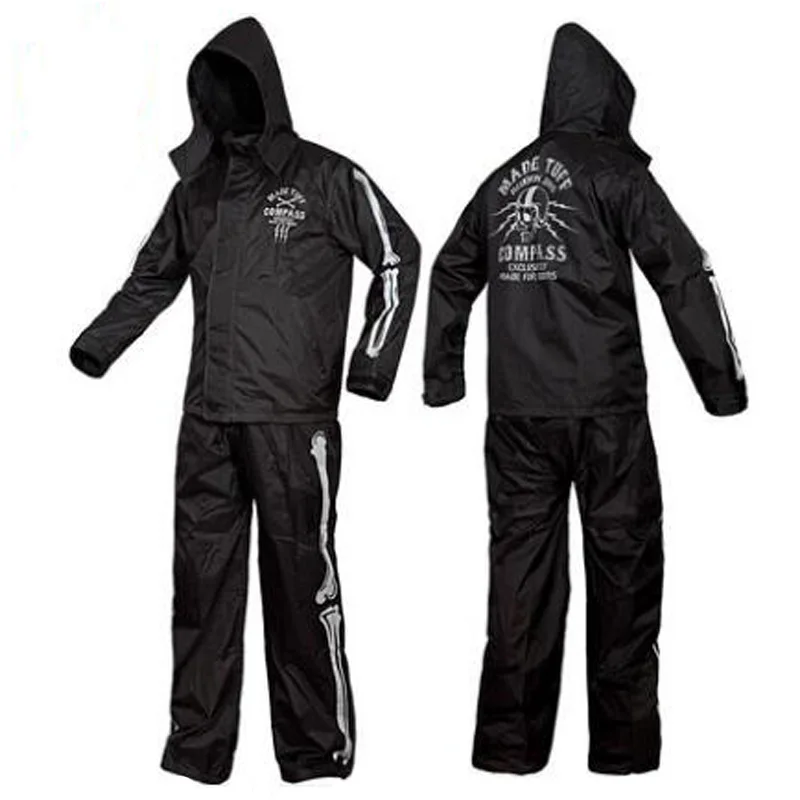 Модный Индивидуальный мотоциклетный дождевик с черепом брюки костюм