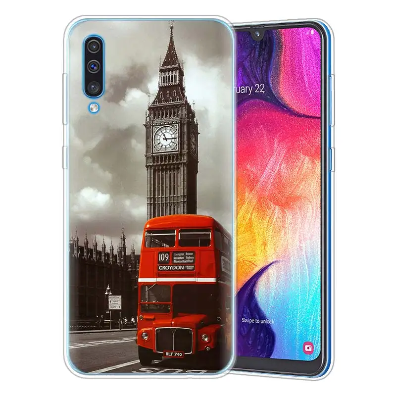 Модные лондонского городского Эйфелева чехол для samsung A50 A70 A60 A40 A30 A20 A20e A10 M30 M20 M10 A7 A9 силиконовый чехол для телефона из ТПУ с принтом " - Цвет: 19