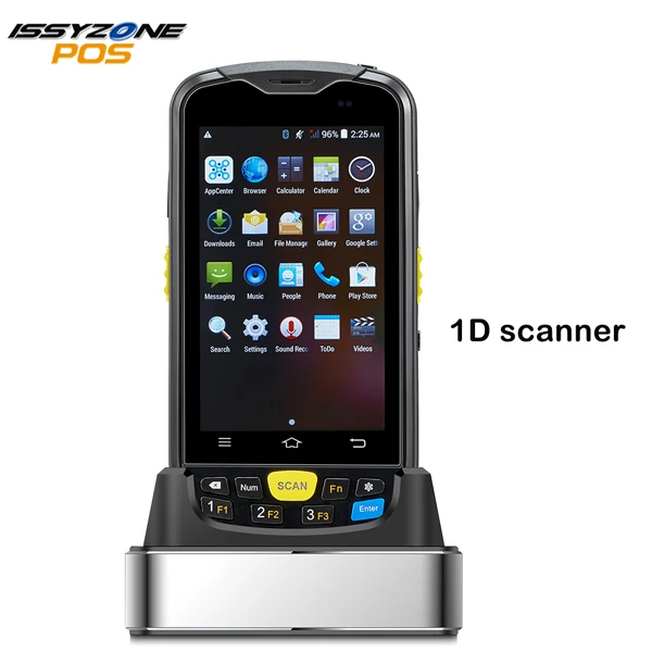 1D Scan with stand IssyzonePOS Android PosTerminal водонепроницаемый промышленный кпк 1D 2D сканер штрих-кодов с 4G WIFI GPS BT склад данных сбор КПК - Цвет: 1D Scan with stand
